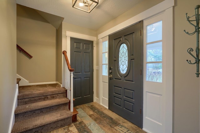 foyer featuring hardwood / wood-style floors