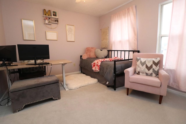 view of carpeted bedroom