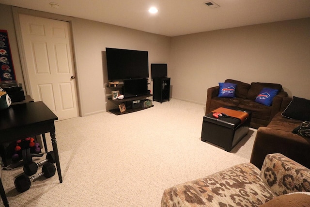 view of carpeted living room