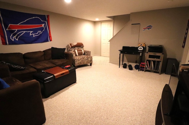 view of carpeted living room