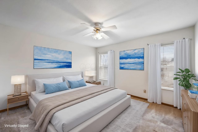 bedroom with ceiling fan