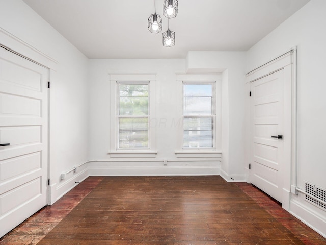 interior space featuring dark hardwood / wood-style flooring