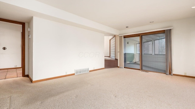 view of carpeted empty room