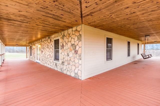 wooden deck with a porch