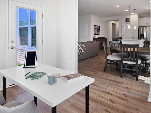 3767 Park St, Grove City, OH 43123 - dining room featuring light wood finished floors and recessed lighting