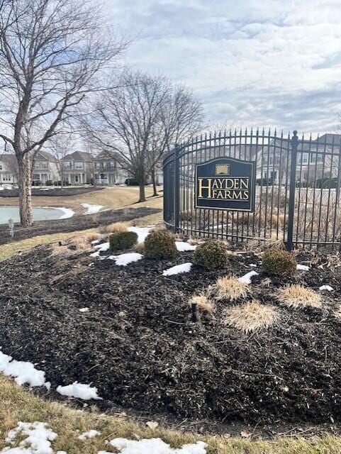 view of community sign