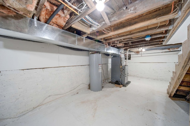 4874 Ridge St, Columbus, OH 43207 - basement featuring water heater and heating unit