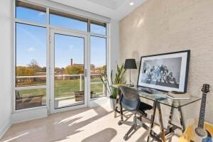 office featuring floor to ceiling windows