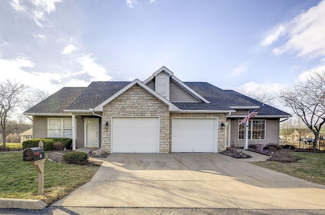 view of front of home featuring a garage