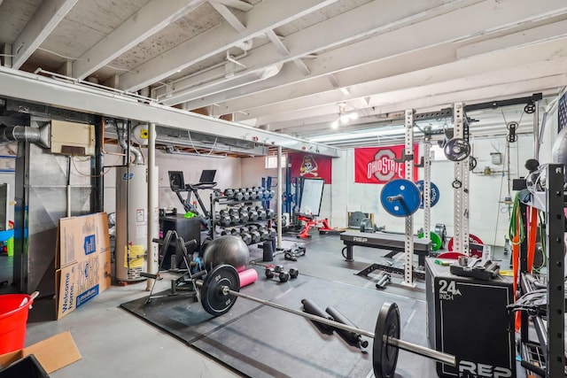 interior space with water heater