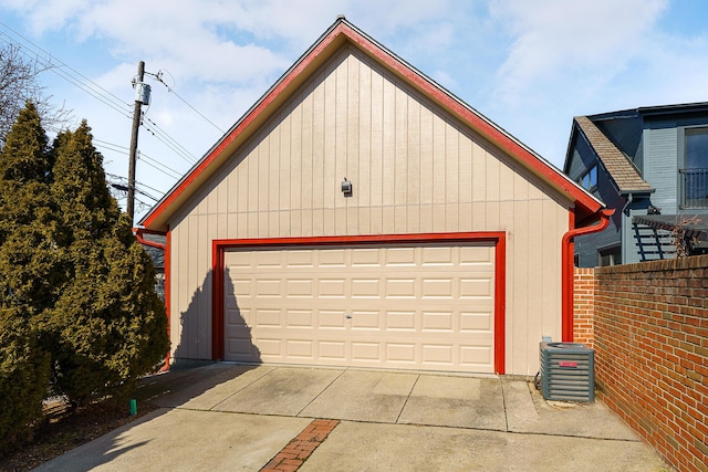 garage featuring fence