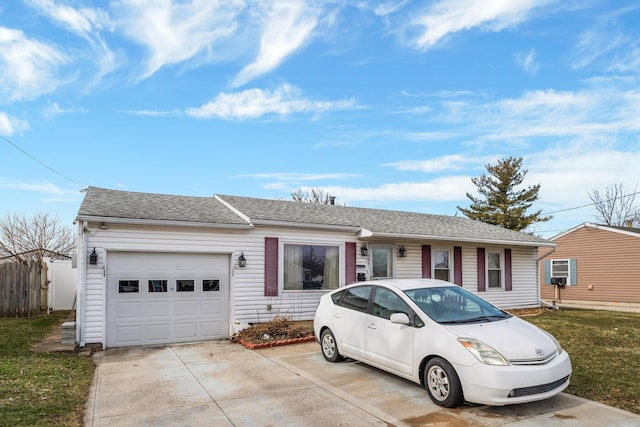 ranch-style house with a garage