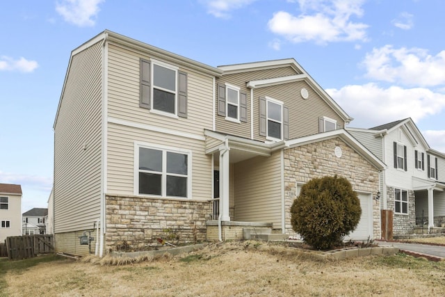 view of front of house featuring a garage