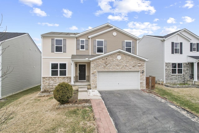 view of front of home with a front lawn