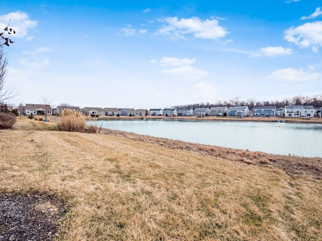 property view of water featuring a residential view