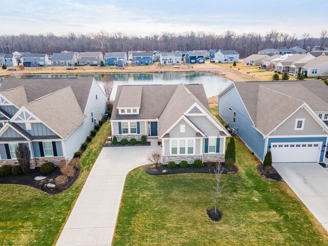 bird's eye view with a residential view