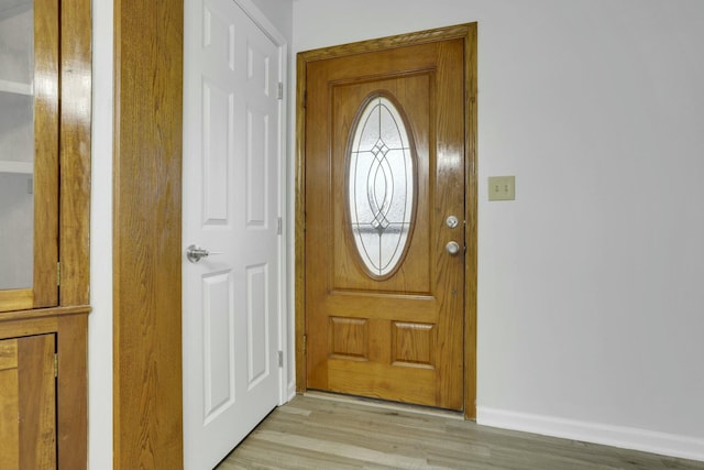 foyer featuring light hardwood / wood-style flooring