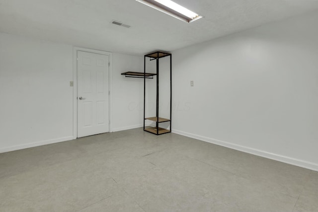 empty room with concrete floors