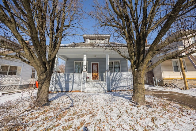 bungalow-style house featuring a porch