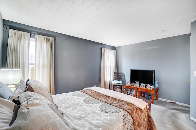 bedroom featuring a textured ceiling