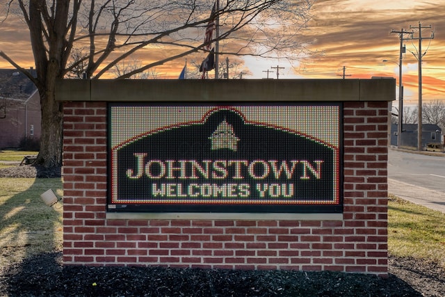 view of community sign