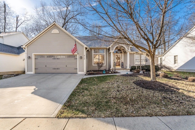 single story home featuring a garage