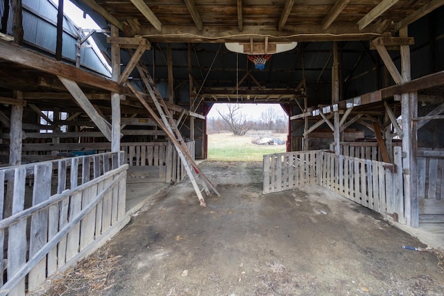 view of horse barn