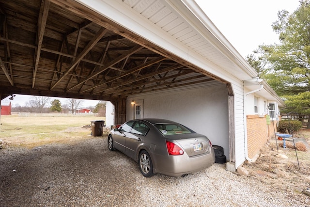 view of parking / parking lot