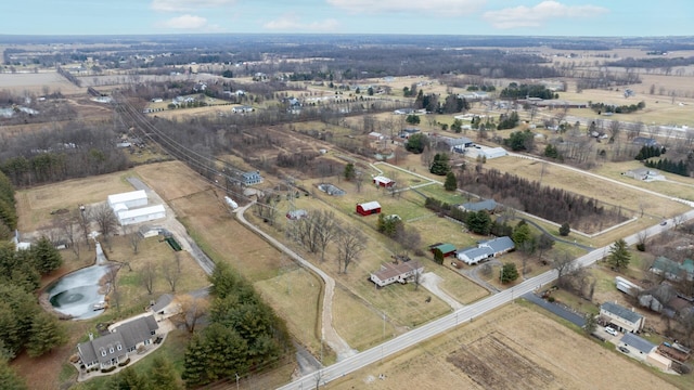 drone / aerial view with a rural view