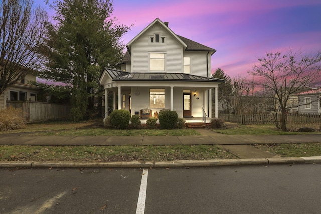 view of front facade with a porch