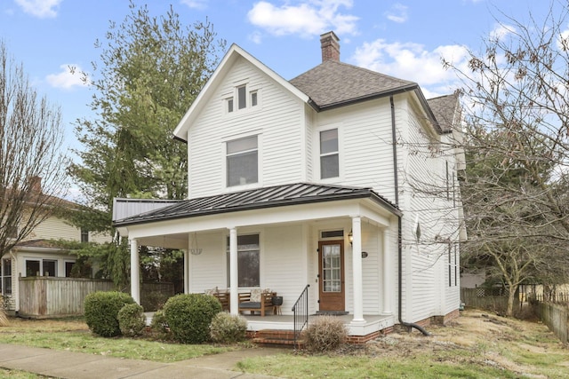 view of front of house featuring covered porch