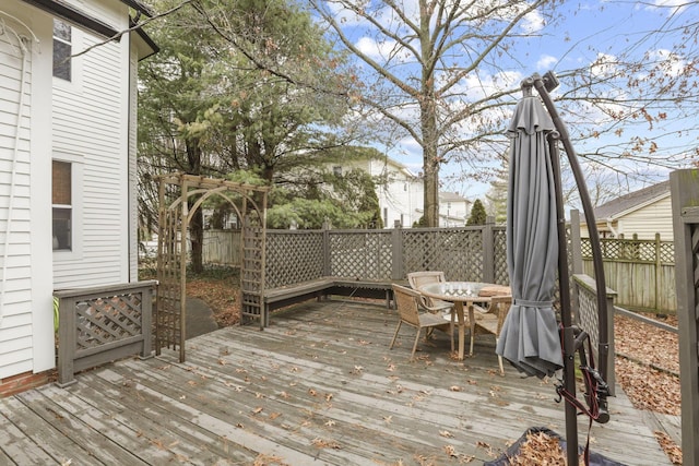 view of wooden terrace