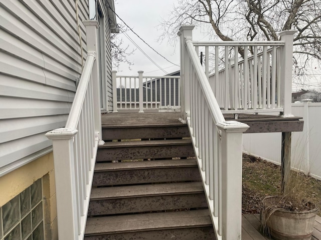 view of stairway