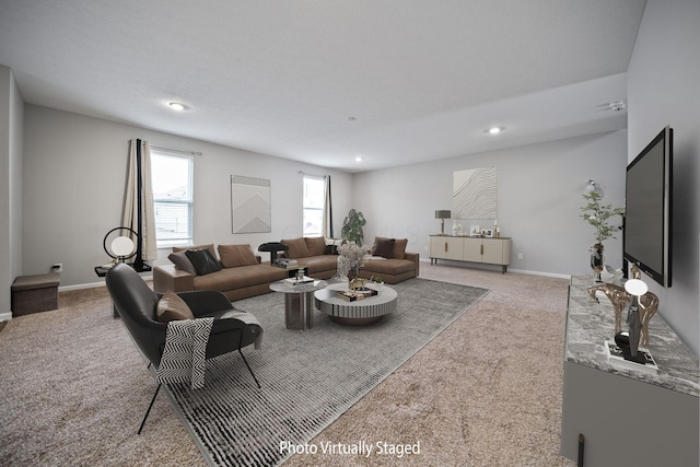 view of carpeted living room