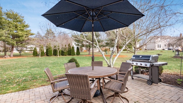 view of patio featuring area for grilling