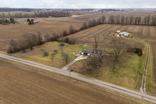 bird's eye view featuring a rural view