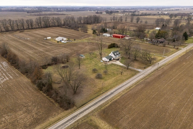 bird's eye view featuring a rural view