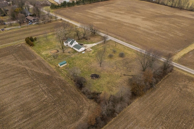 drone / aerial view with a rural view