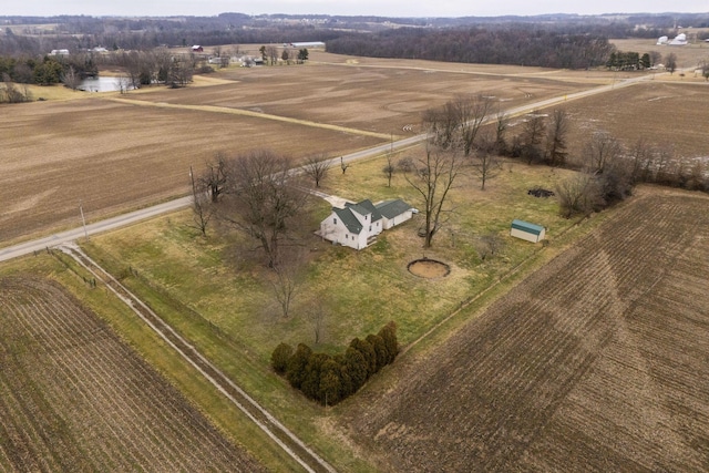 drone / aerial view with a rural view