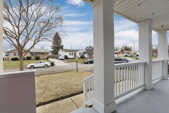 view of patio featuring covered porch