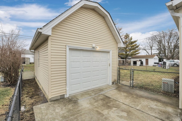 garage featuring cooling unit