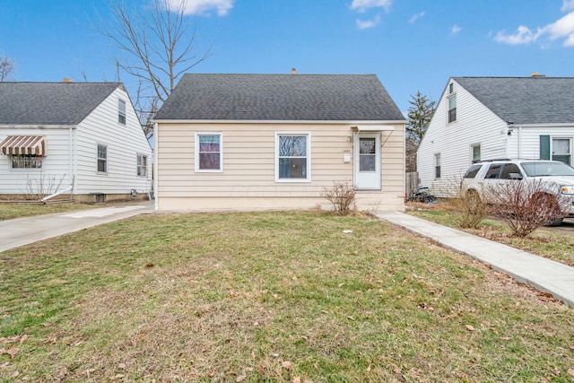 view of front of house featuring a front yard