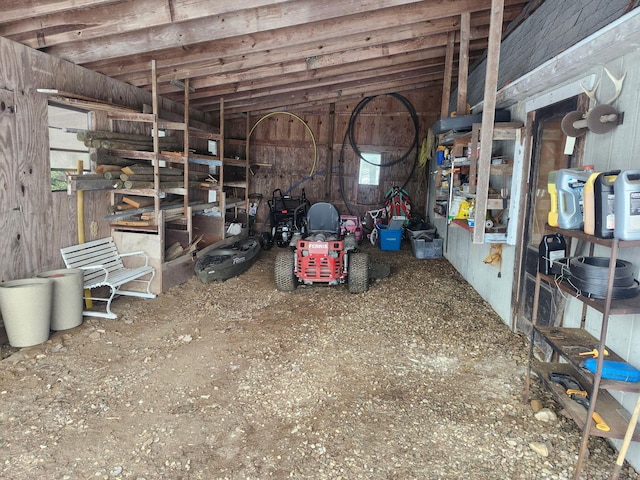 view of storage area