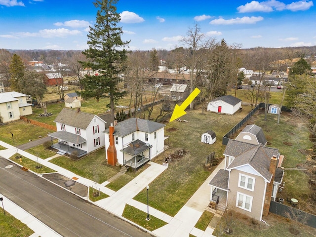 birds eye view of property featuring a residential view