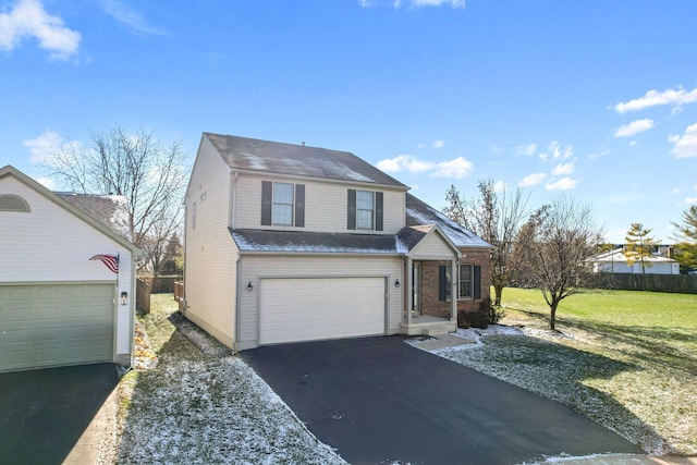 view of property featuring a garage