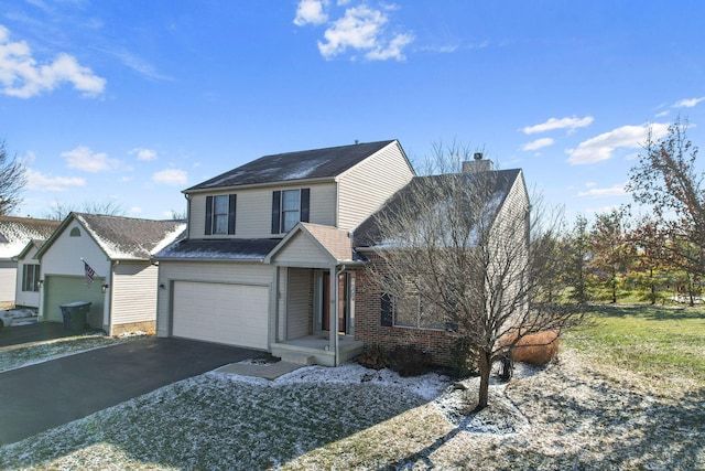 view of property with a garage