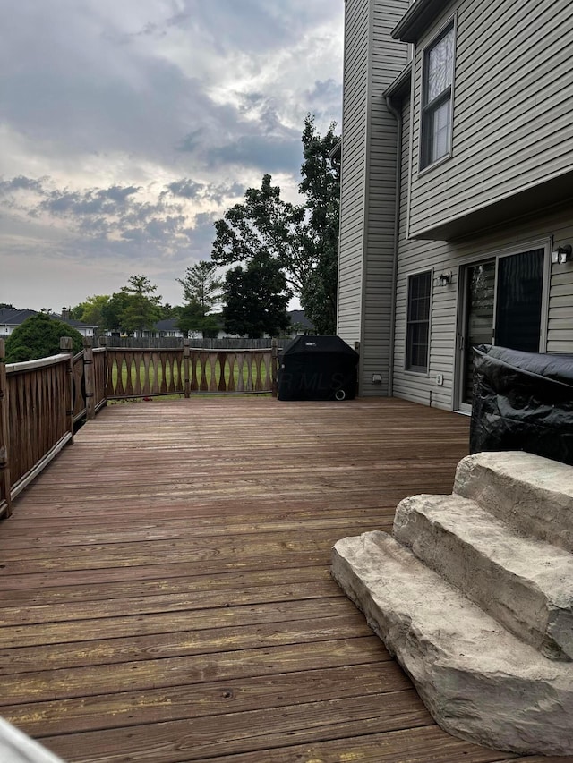 5037 Langcroft Dr, Hilliard, OH 43026 - wooden terrace with grilling area