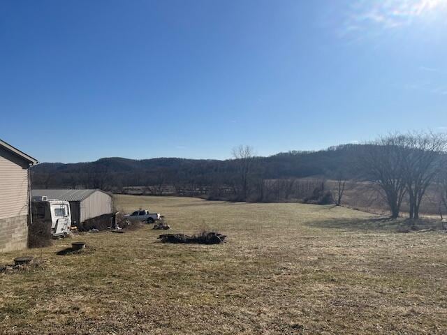 mountain view with a rural view