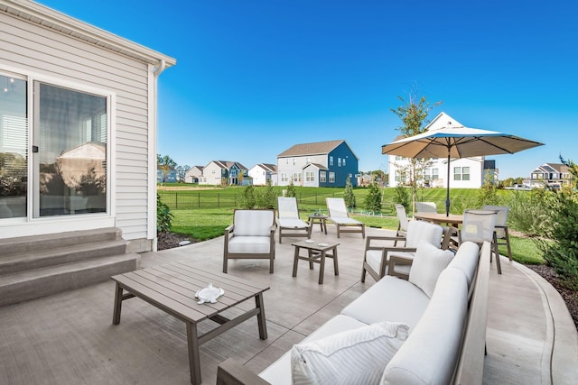 view of patio / terrace with outdoor lounge area