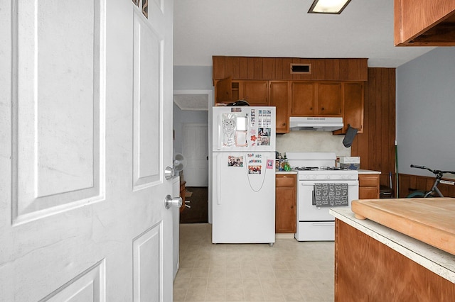 kitchen featuring white appliances